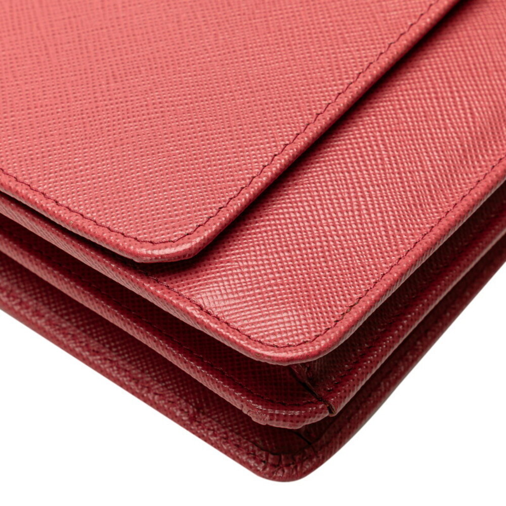 Prada Leather Wallet Pink Shoulder Bag - Picture 5 of 9